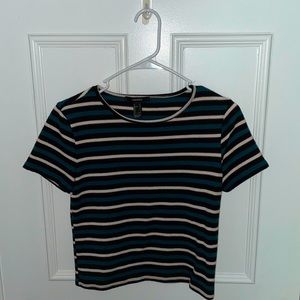 Forever 21 short sleeve striped knit top
